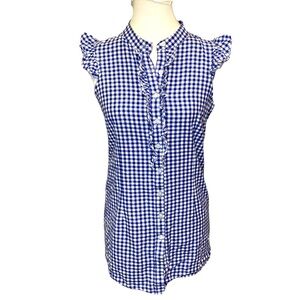 Anthropologie Love Notes Gingham Blouse